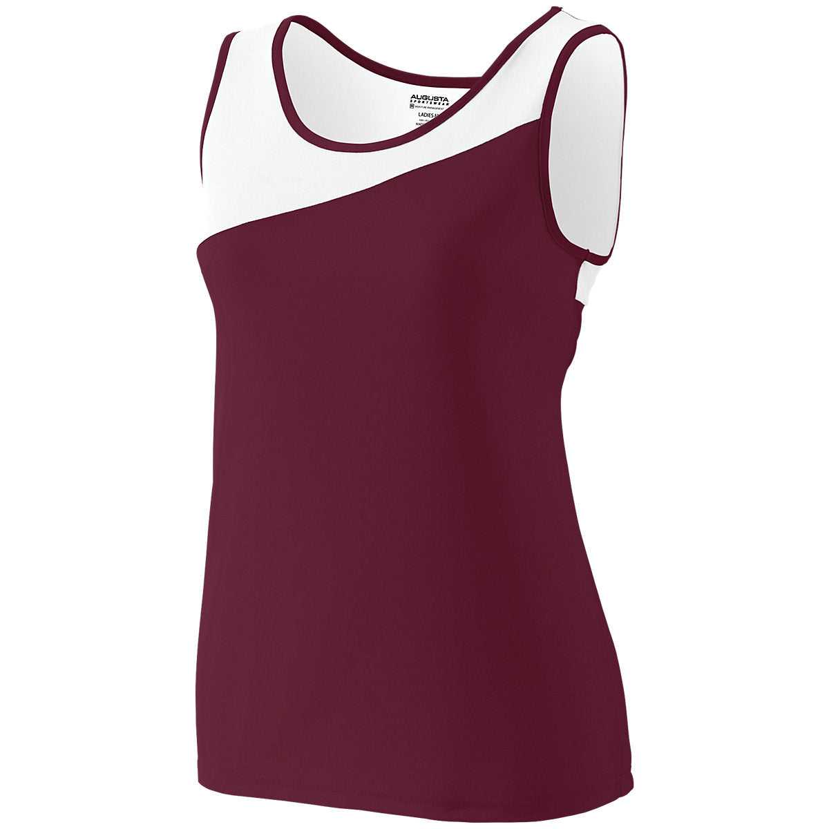 Augusta 354 Ladies Accelerate Jersey - Maroon White - HIT a Double