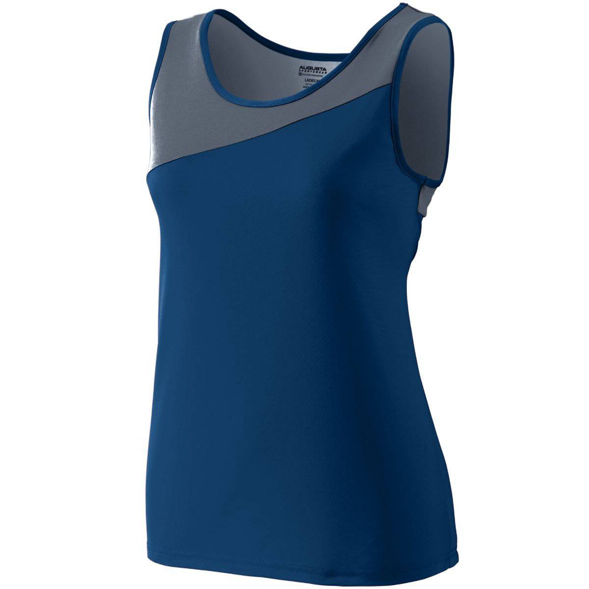 Augusta 354 Ladies Accelerate Jersey - Navy Dark Gray - HIT a Double