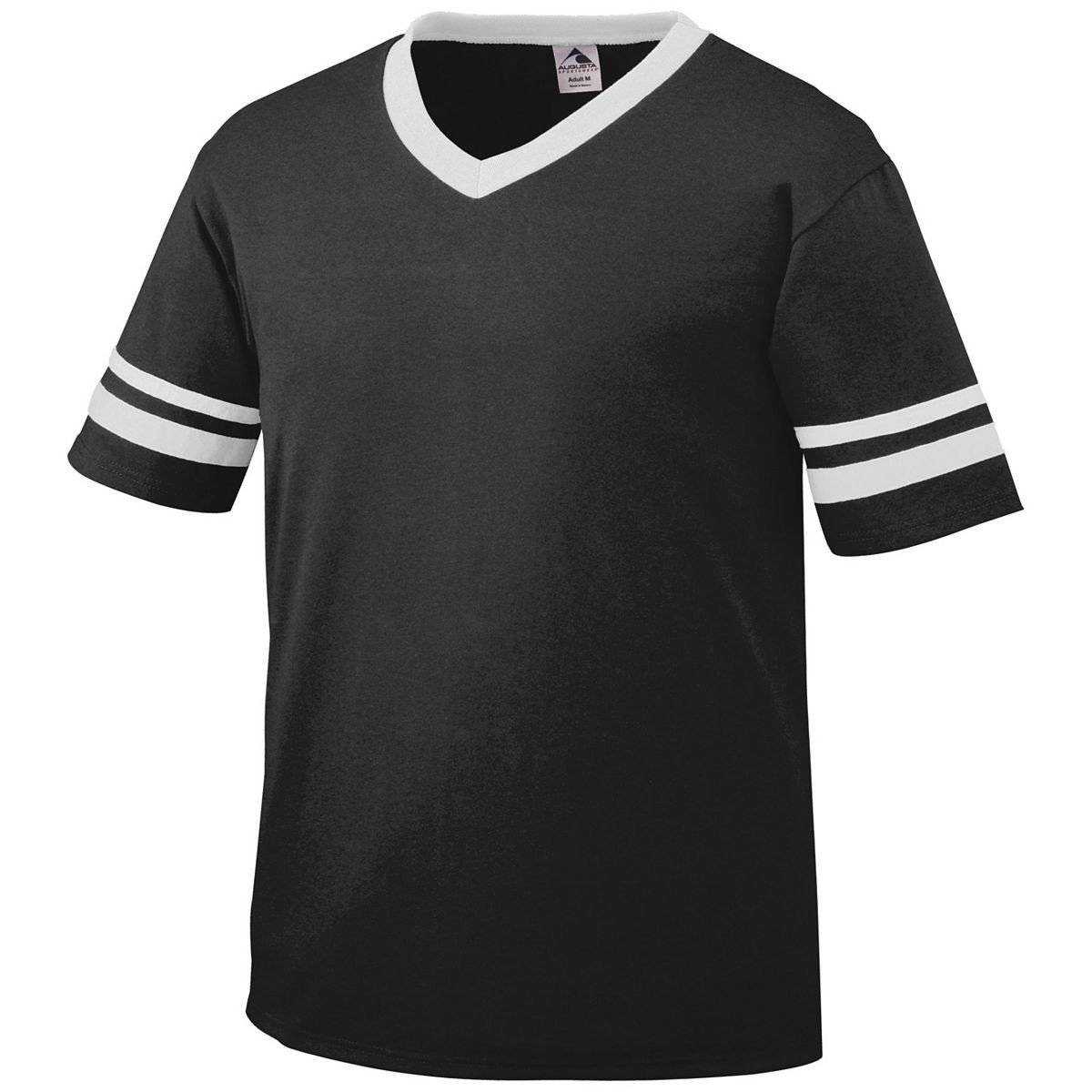Augusta 360 Sleeve Stripe Jersey - Black White - HIT a Double