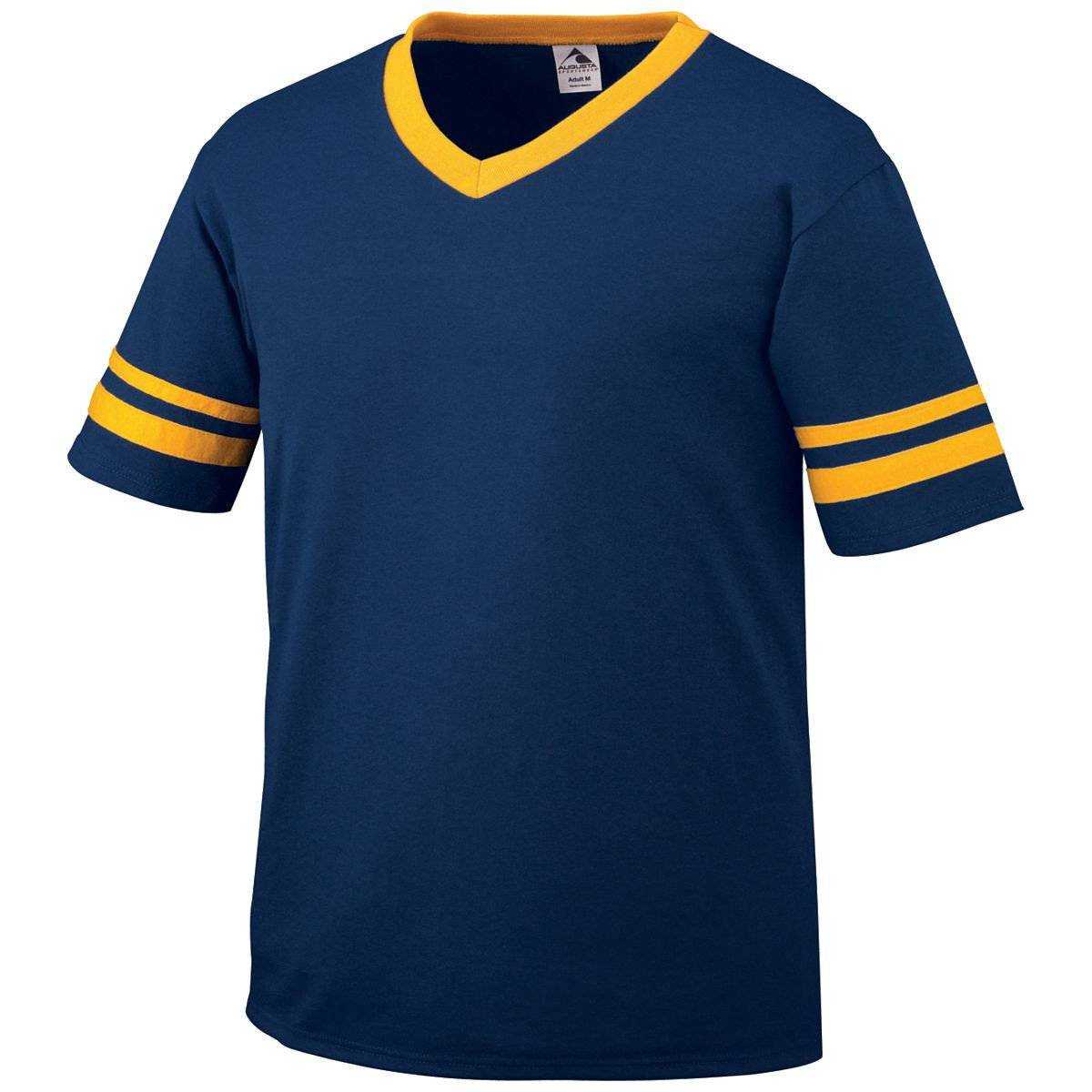 Augusta 360 Sleeve Stripe Jersey - Navy Gold - HIT a Double