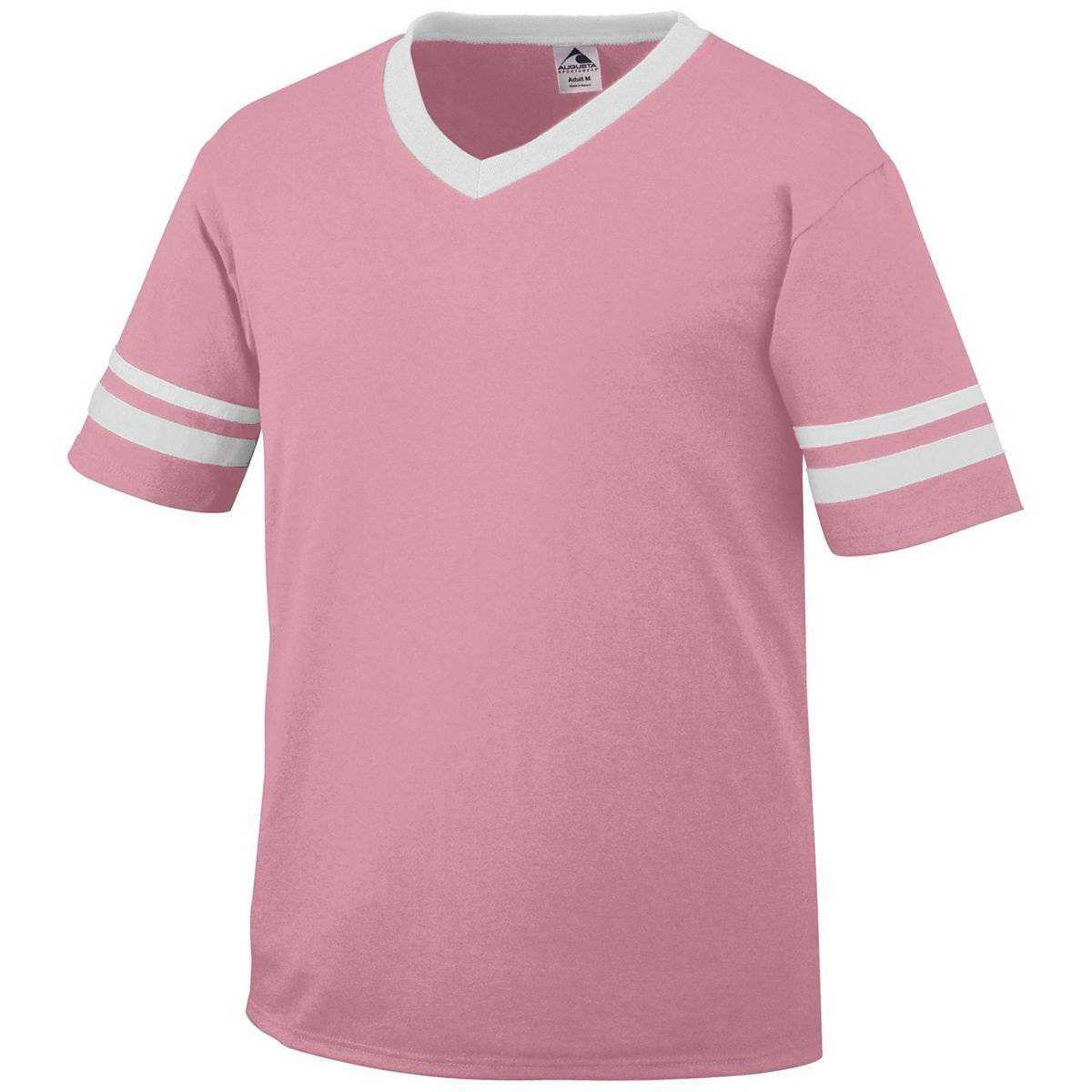 Augusta 360 Sleeve Stripe Jersey - Pink White - HIT a Double