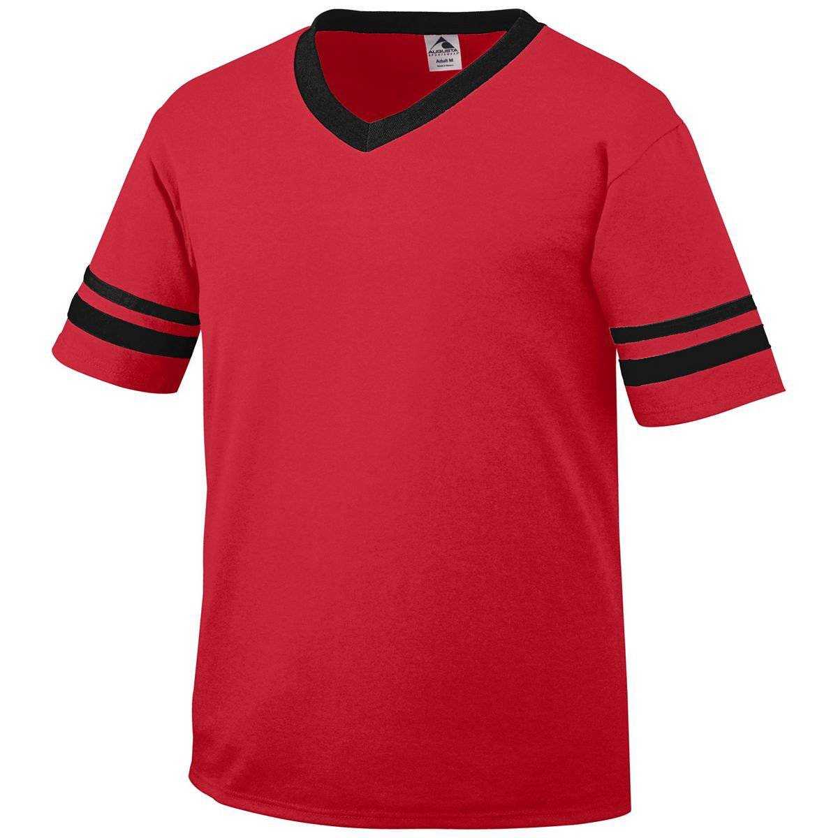 Augusta 360 Sleeve Stripe Jersey - Red Black - HIT a Double