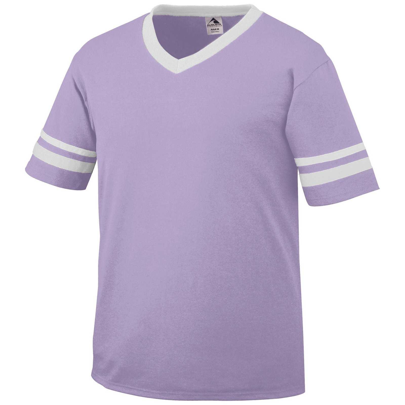 Augusta 361 Sleeve Stripe Jersey - Youth - Light Lavender White - HIT a Double