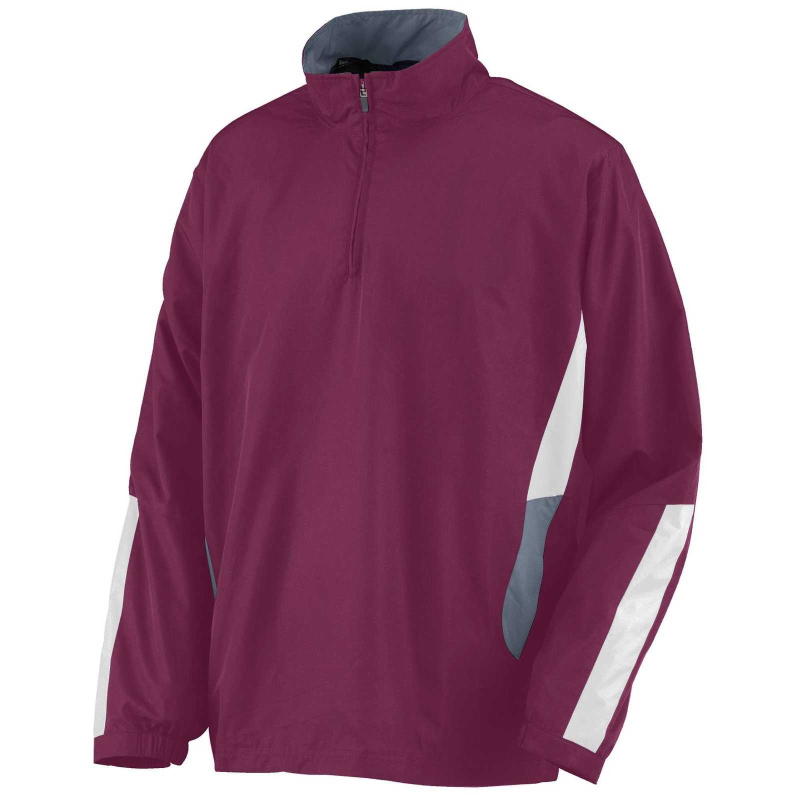 Augusta 3720 Drive Pullover - Maroon Graphite White - HIT a Double