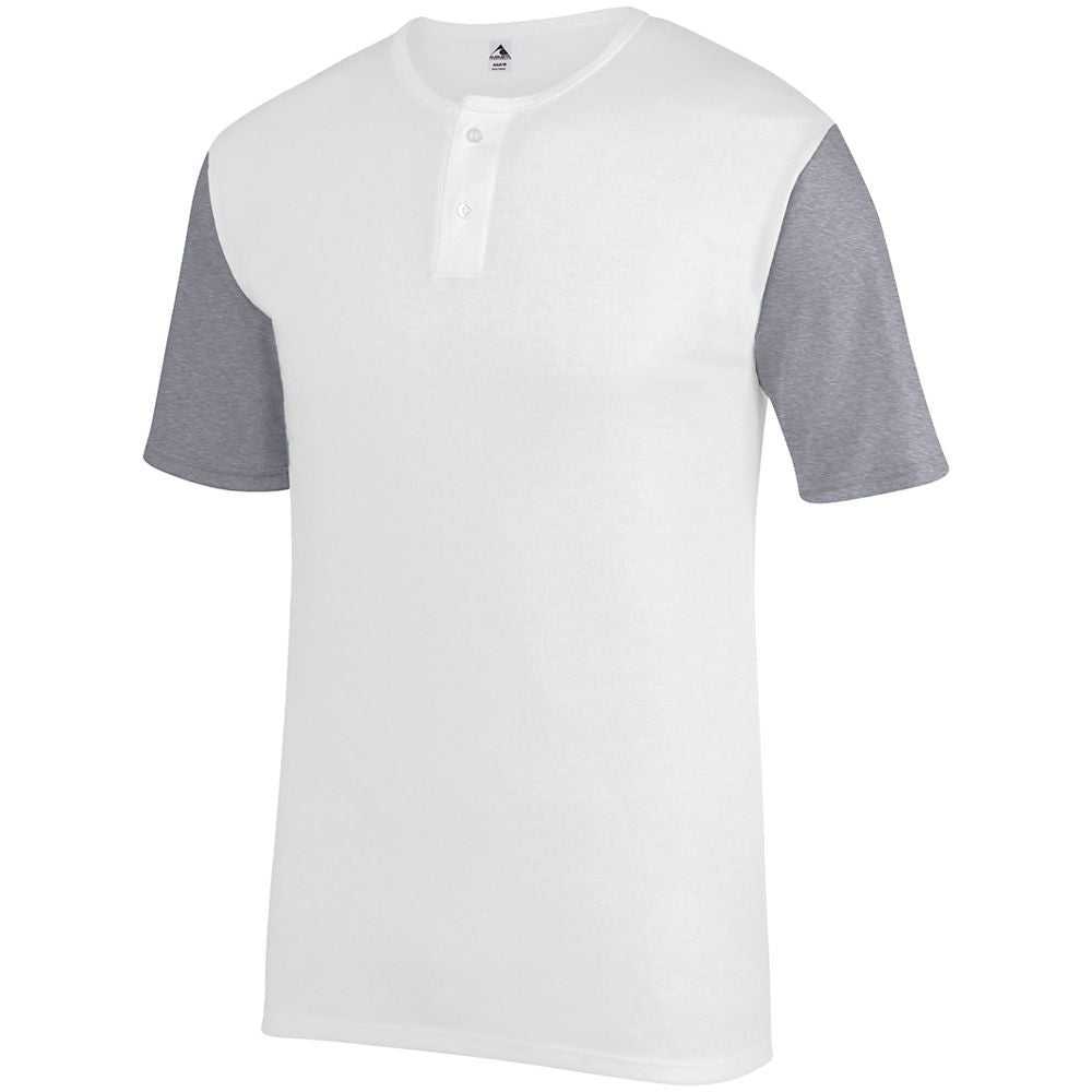 Augusta 376 Badge Jersey - White Athletic Heather - HIT a Double