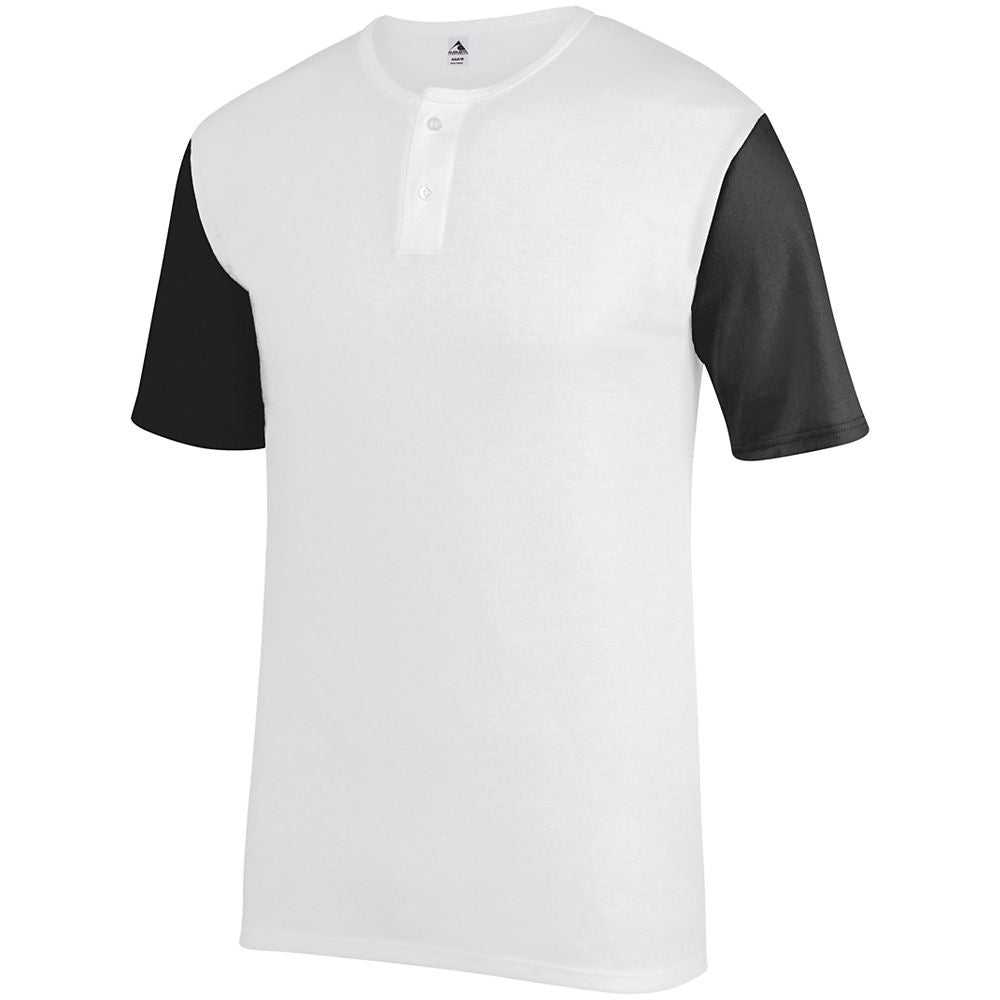 Augusta 376 Badge Jersey - White Black - HIT a Double