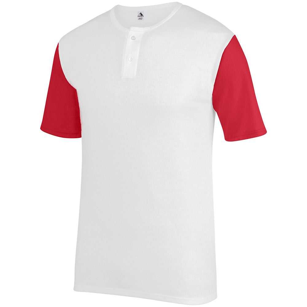 Augusta 376 Badge Jersey - White Red - HIT a Double