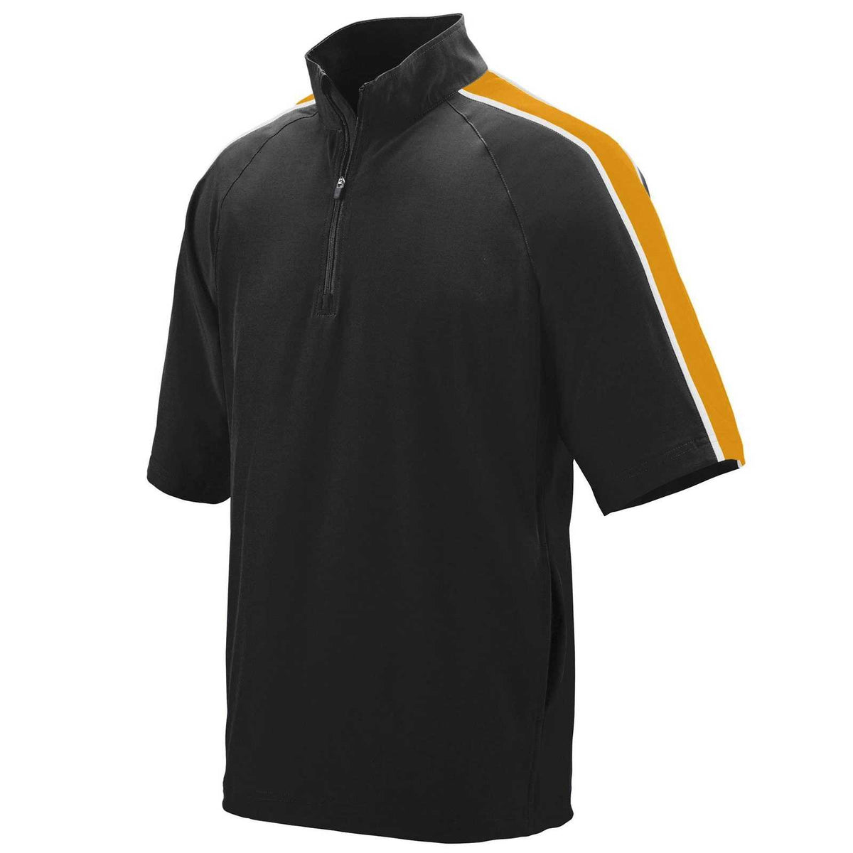 Augusta 3788 Quantum Short Sleeve Pullover - Black Gold White - HIT a Double