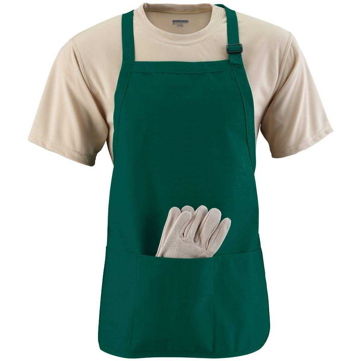 Augusta 4250 Medium Length Apron with Pouch - Forest - HIT a Double