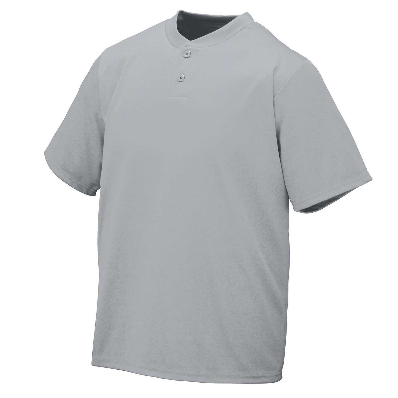 Augusta 426 Wicking Two-Button Jersey - Silver Gray - HIT a Double