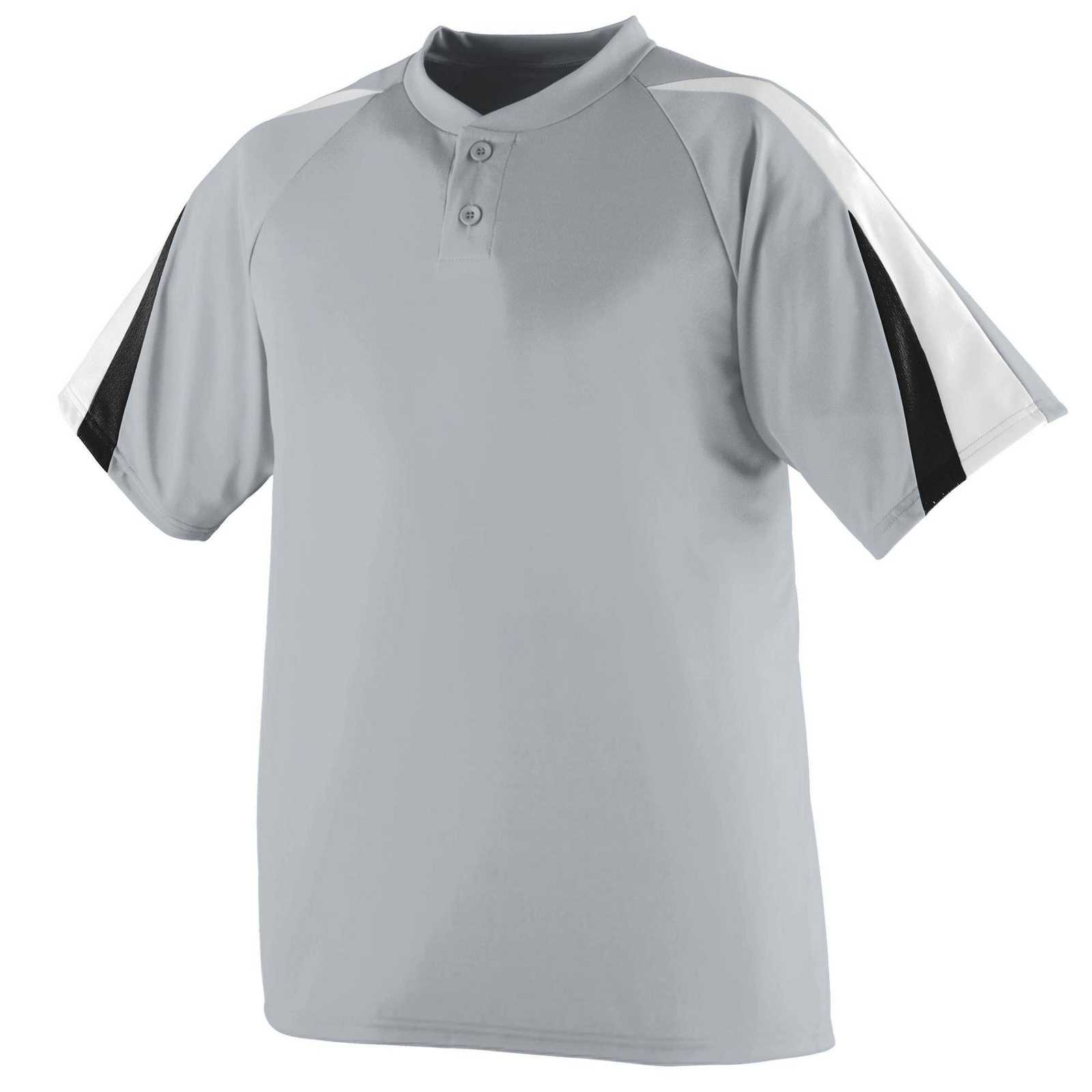 Augusta 429 Power Plus Jersey - Youth - Silver Gray White Black - HIT a Double