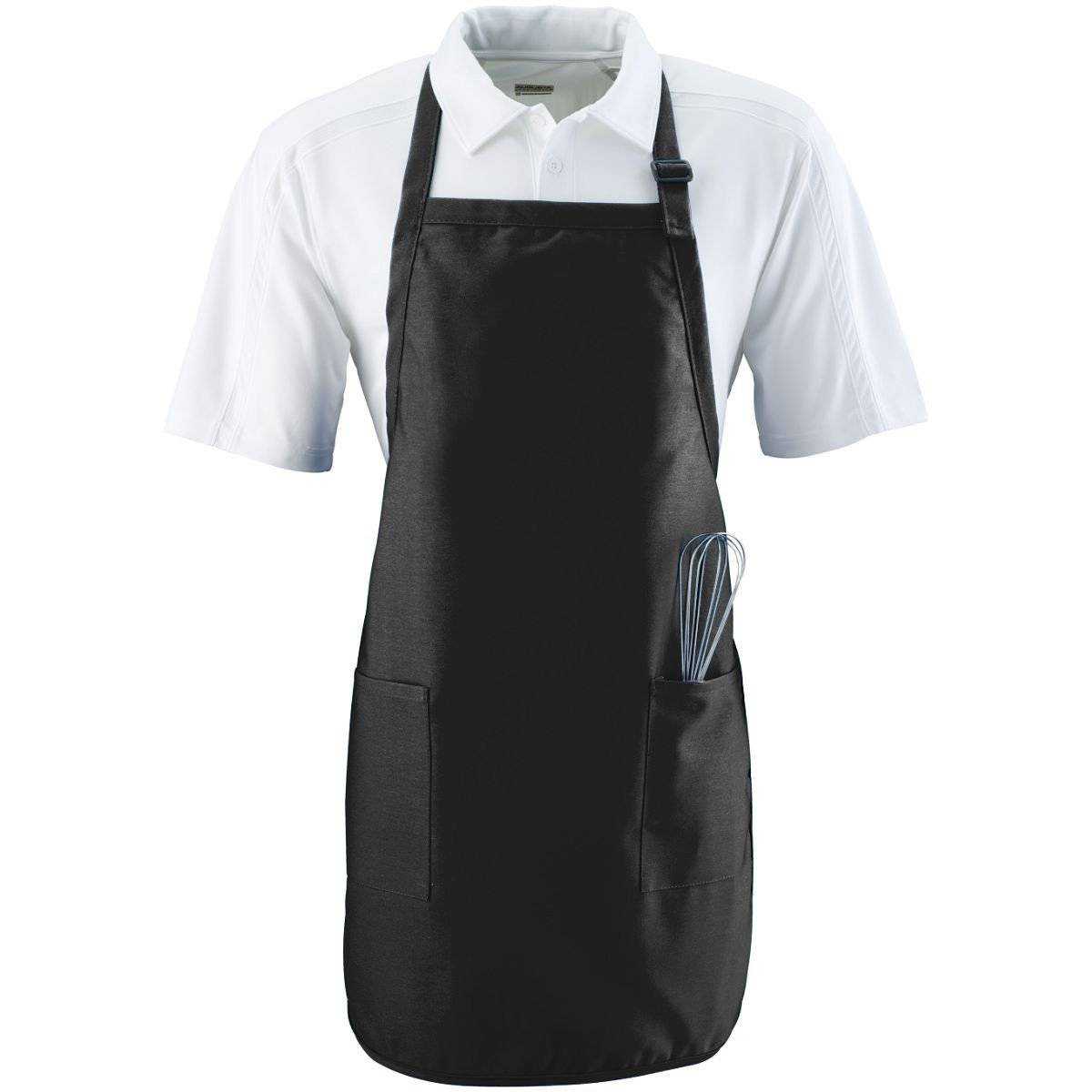 Augusta 4350 Full Length Apron with Pockets - Black - HIT a Double