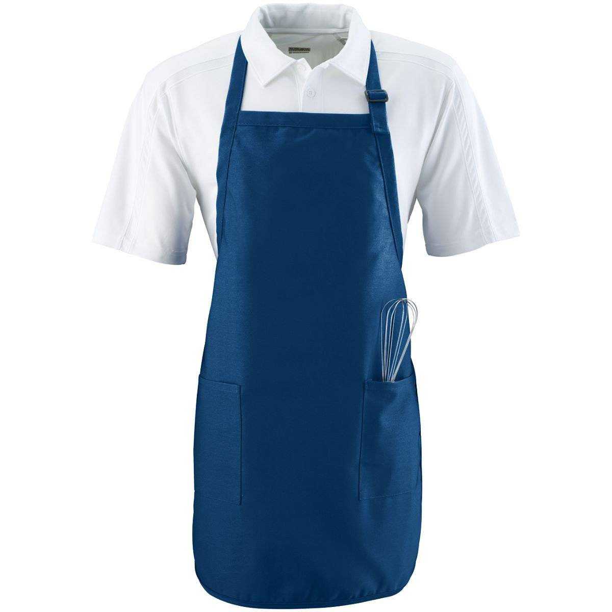 Augusta 4350 Full Length Apron with Pockets - Navy - HIT a Double
