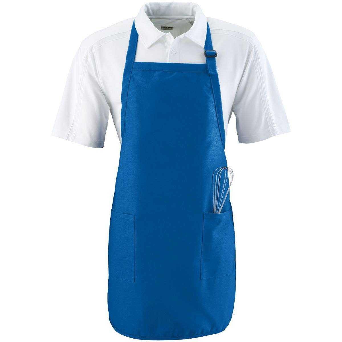 Augusta 4350 Full Length Apron with Pockets - Royal - HIT a Double