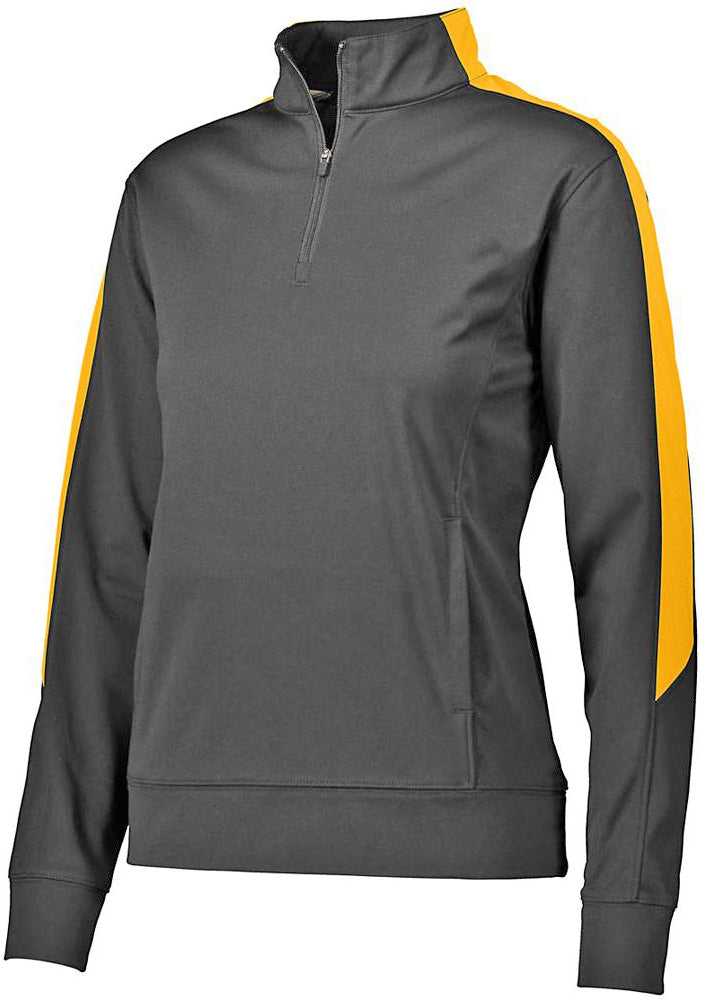 Augusta 4388 Ladies Medalist 2.0 Pullover - Black Gold - HIT a Double