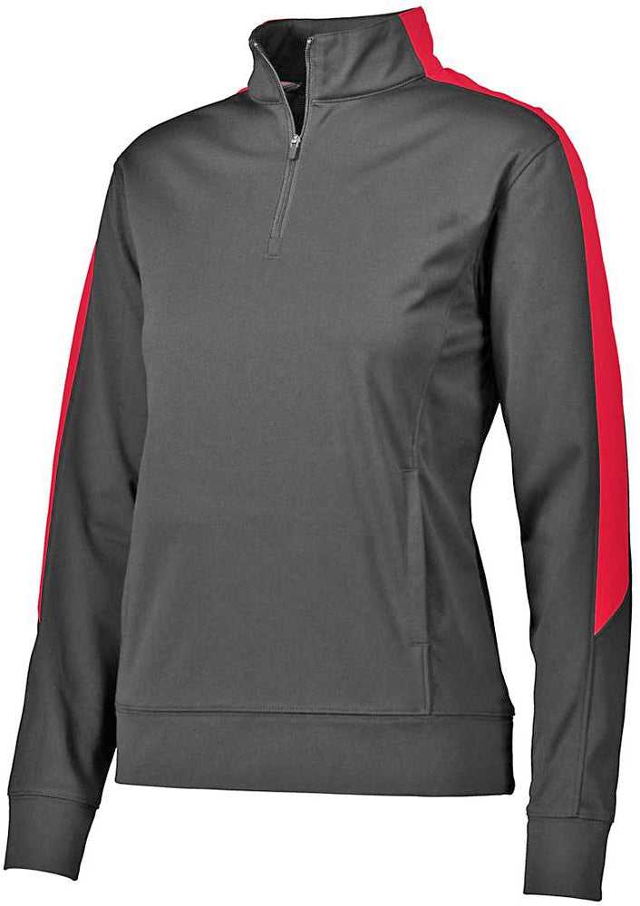Augusta 4388 Ladies Medalist 2.0 Pullover - Black Red - HIT a Double