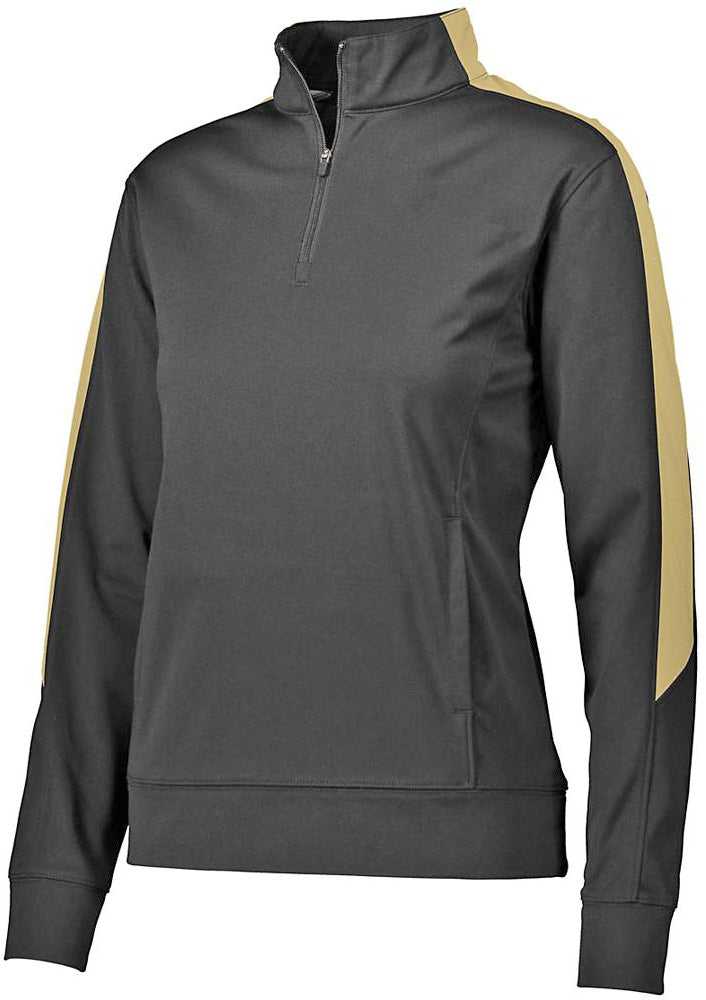Augusta 4388 Ladies Medalist 2.0 Pullover - Black Vegas Gold - HIT a Double