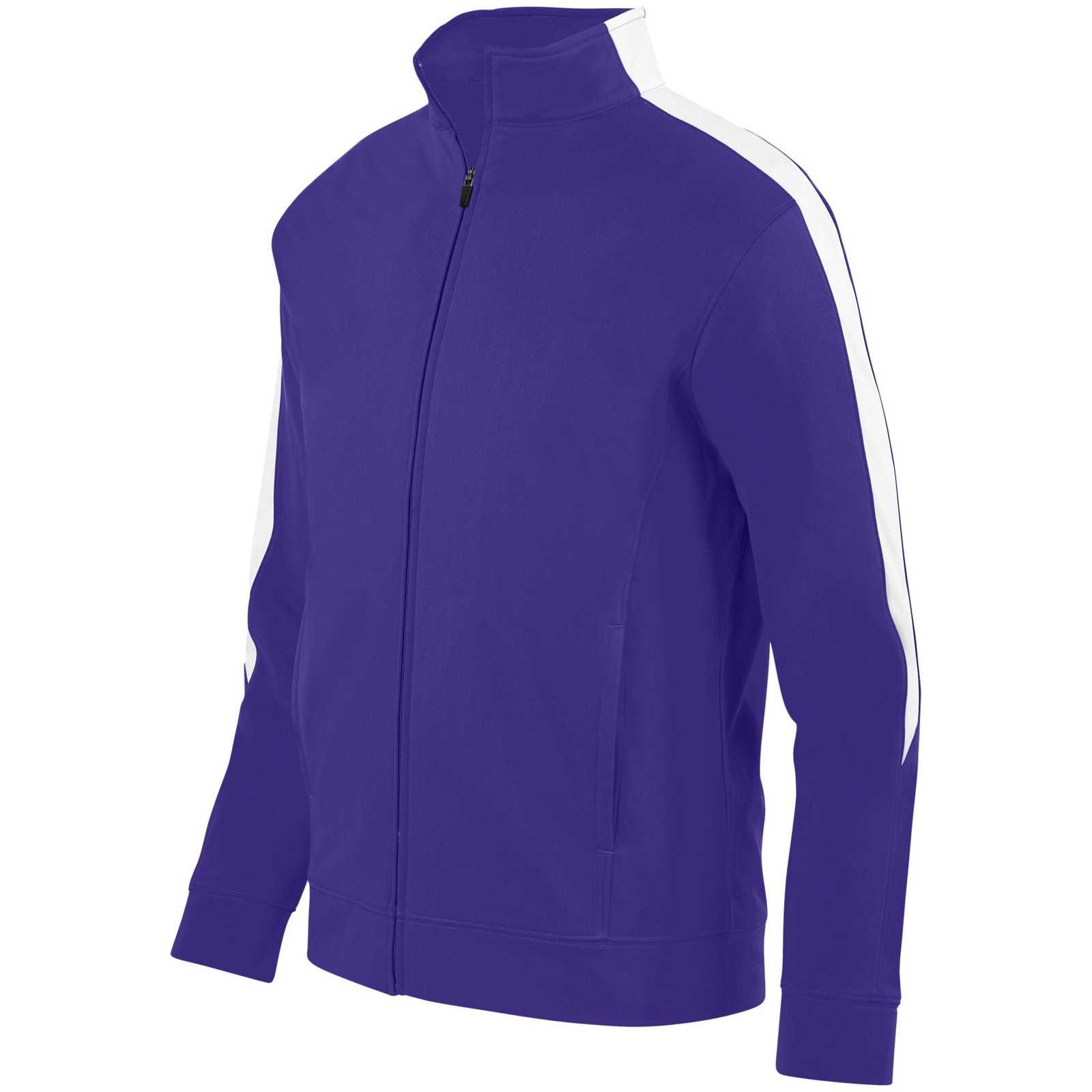 Augusta 4396 Youth Medalist Jacket 2.0 - Purple White - HIT a Double