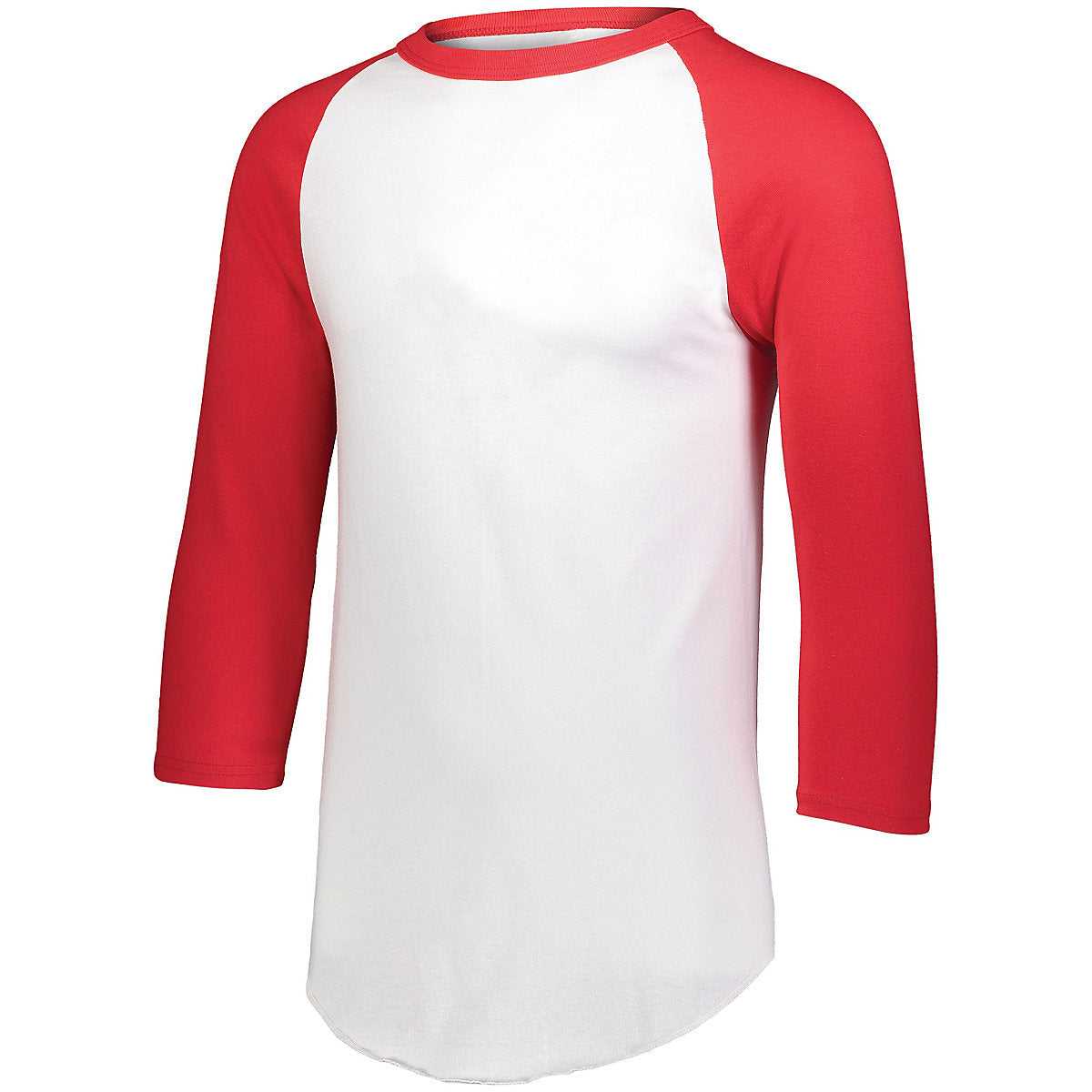 Augusta 4420 Baseball Jersey 2.0 - White Red - HIT a Double
