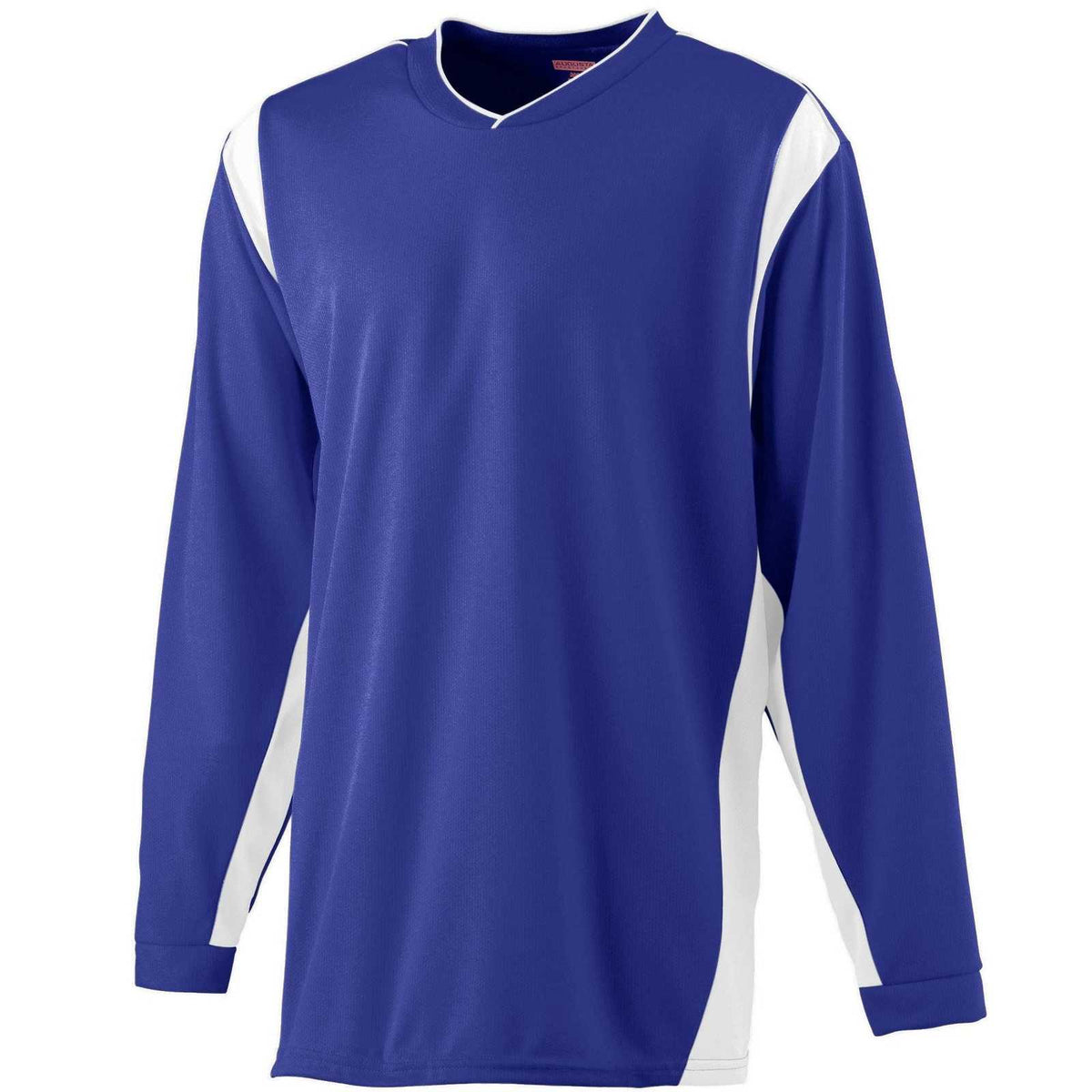 Augusta 4600 Wicking Long Sleeve Warmup Shirt - Purple White - HIT a Double