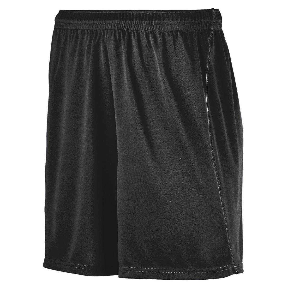 Augusta 460 Wicking Soccer Short with Piping - Black Black - HIT a Double