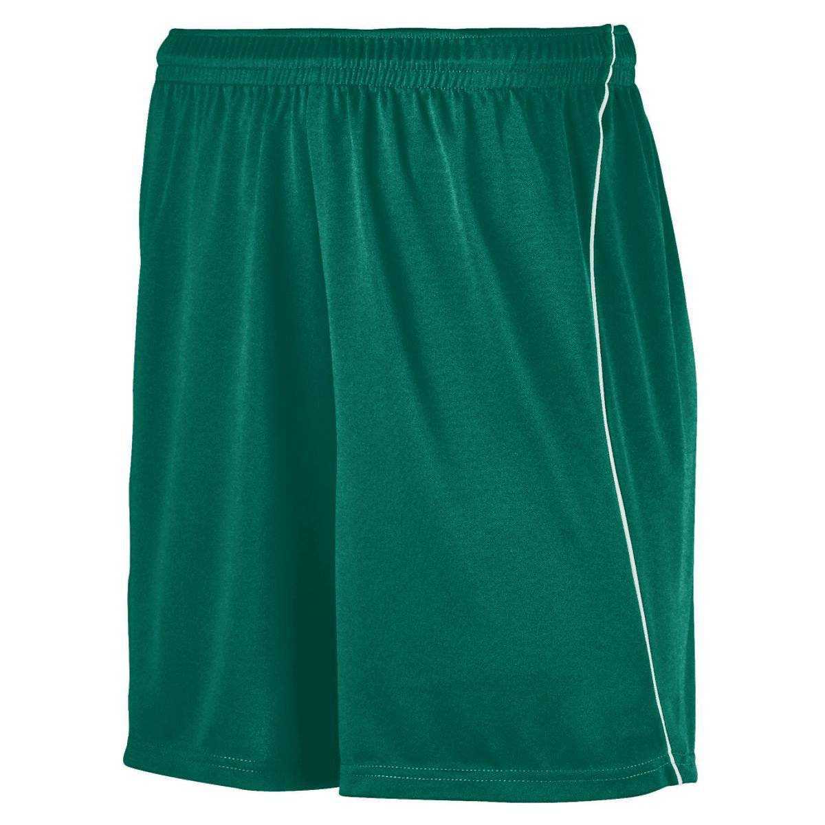 Augusta 461 Wicking Soccer Short with Piping - Youth - Forest White - HIT a Double