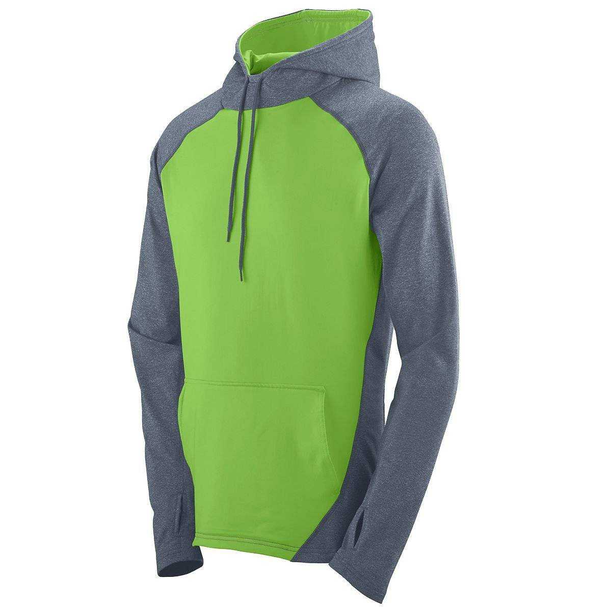 Augusta 4762 Zeal Hoody - Graphite Heather Lime - HIT a Double - 1