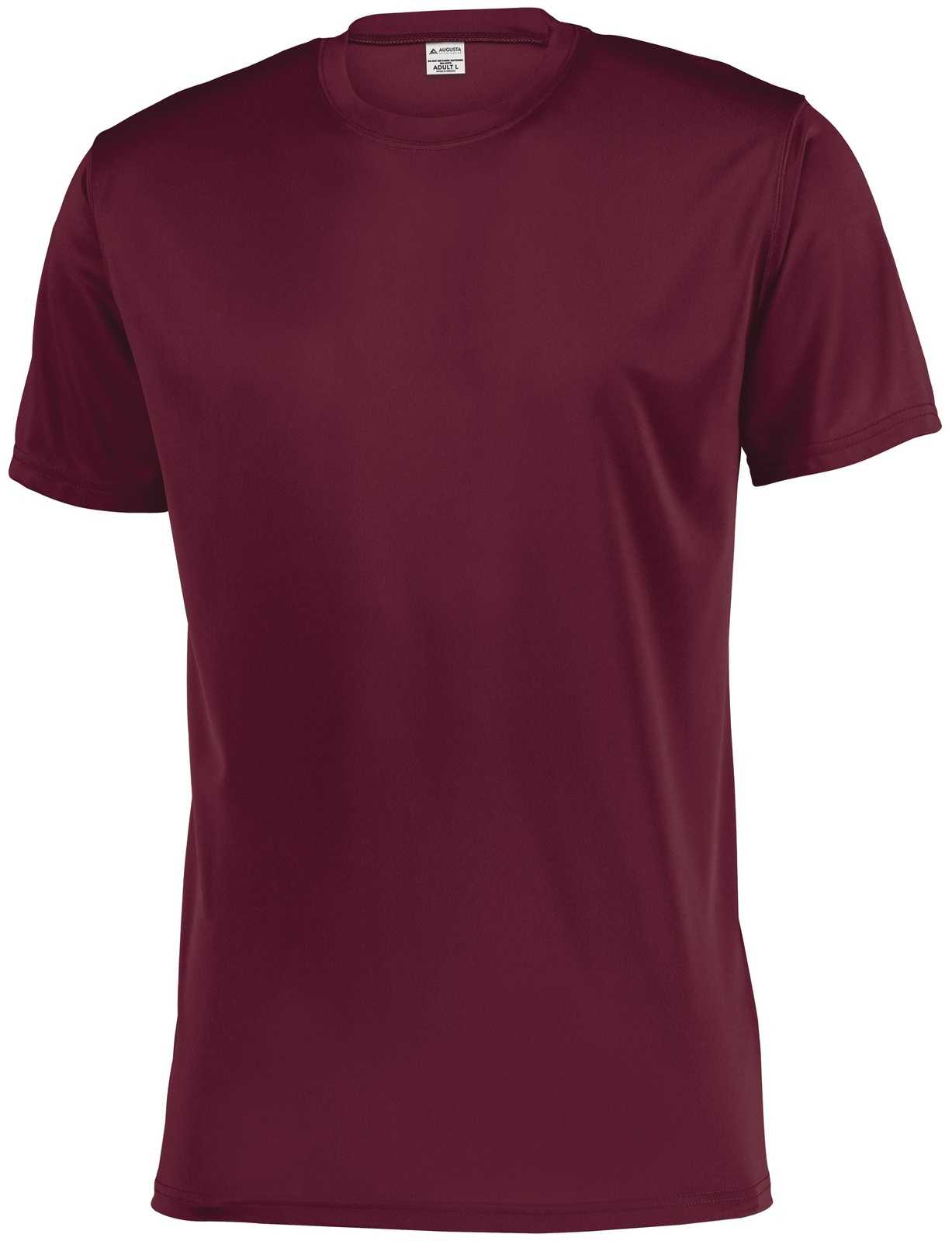 Augusta 4790 Attain Wicking Set-In Sleeve Tee - Maroon Hlw - HIT a Double - 1