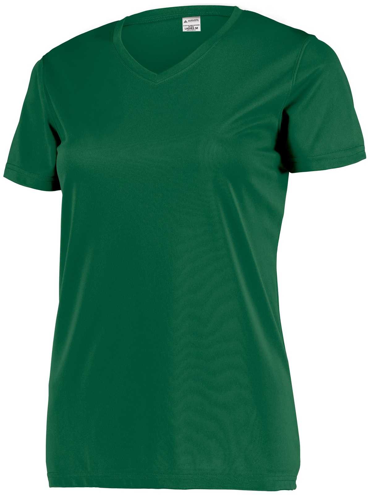 Augusta 4792 Ladies Attain Wicking Set-In Sleeve Tee - Dark Green - HIT a Double