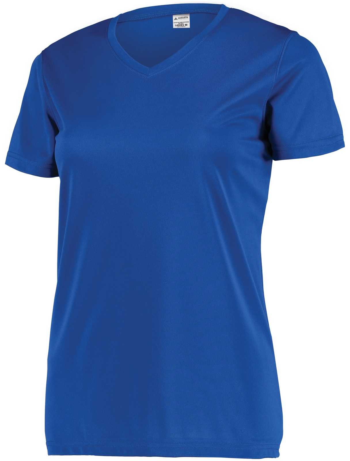 Augusta 4792 Ladies Attain Wicking Set-In Sleeve Tee - Royal - HIT a Double