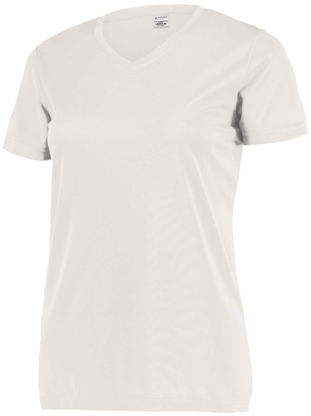 Augusta 4792 Ladies Attain Wicking Set-In Sleeve Tee - White - HIT a Double - 1