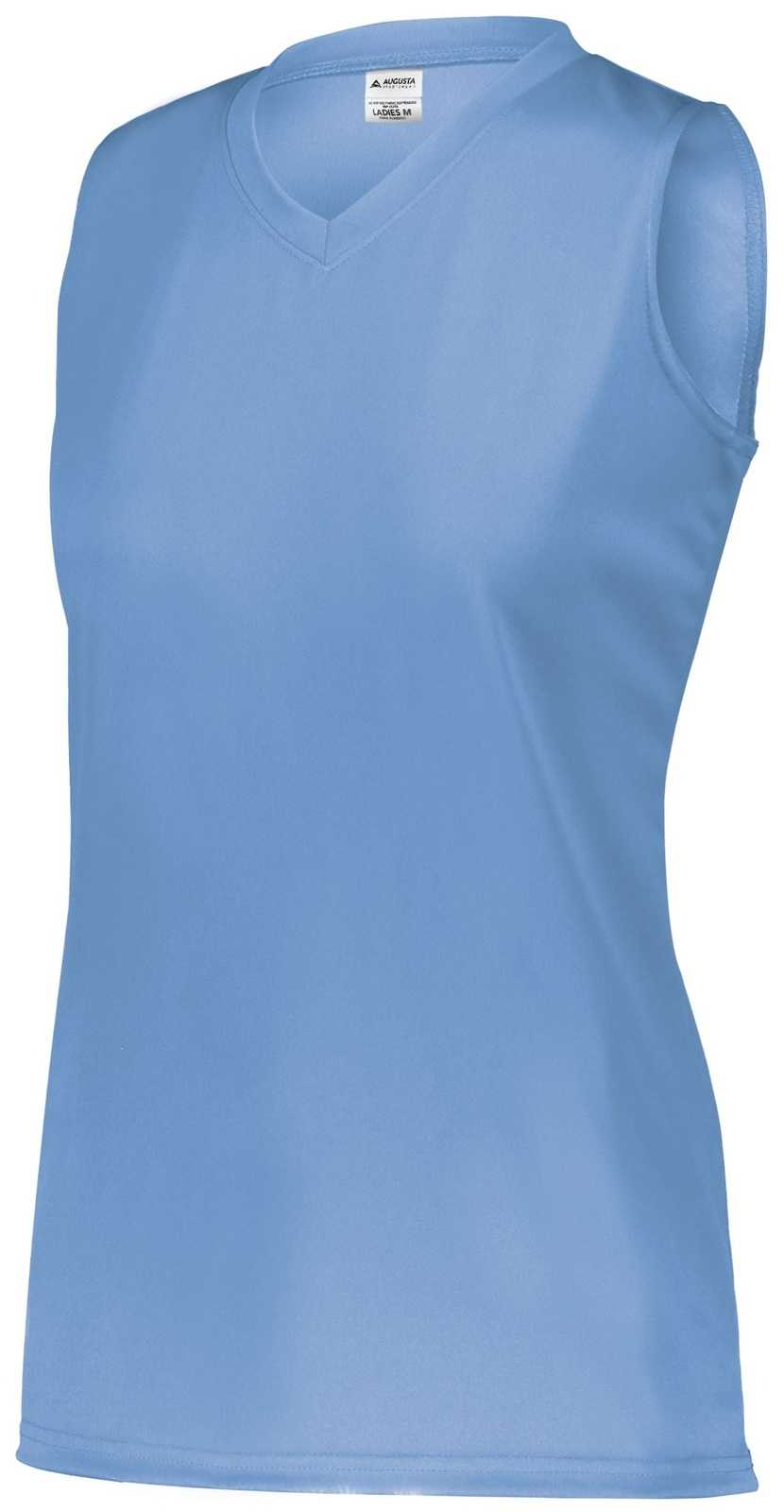 Augusta 4794 Ladies Attain Wicking Sleeveless Jersey - Columbia Blue - HIT a Double - 1