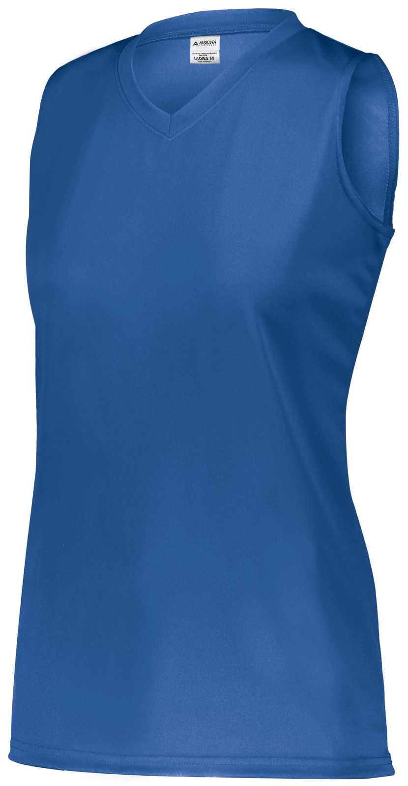 Augusta 4794 Ladies Attain Wicking Sleeveless Jersey - Royal - HIT a Double