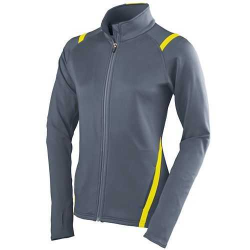 Augusta 4811 Girls Freedom Jacket - Graphite Power Yellow - HIT a Double