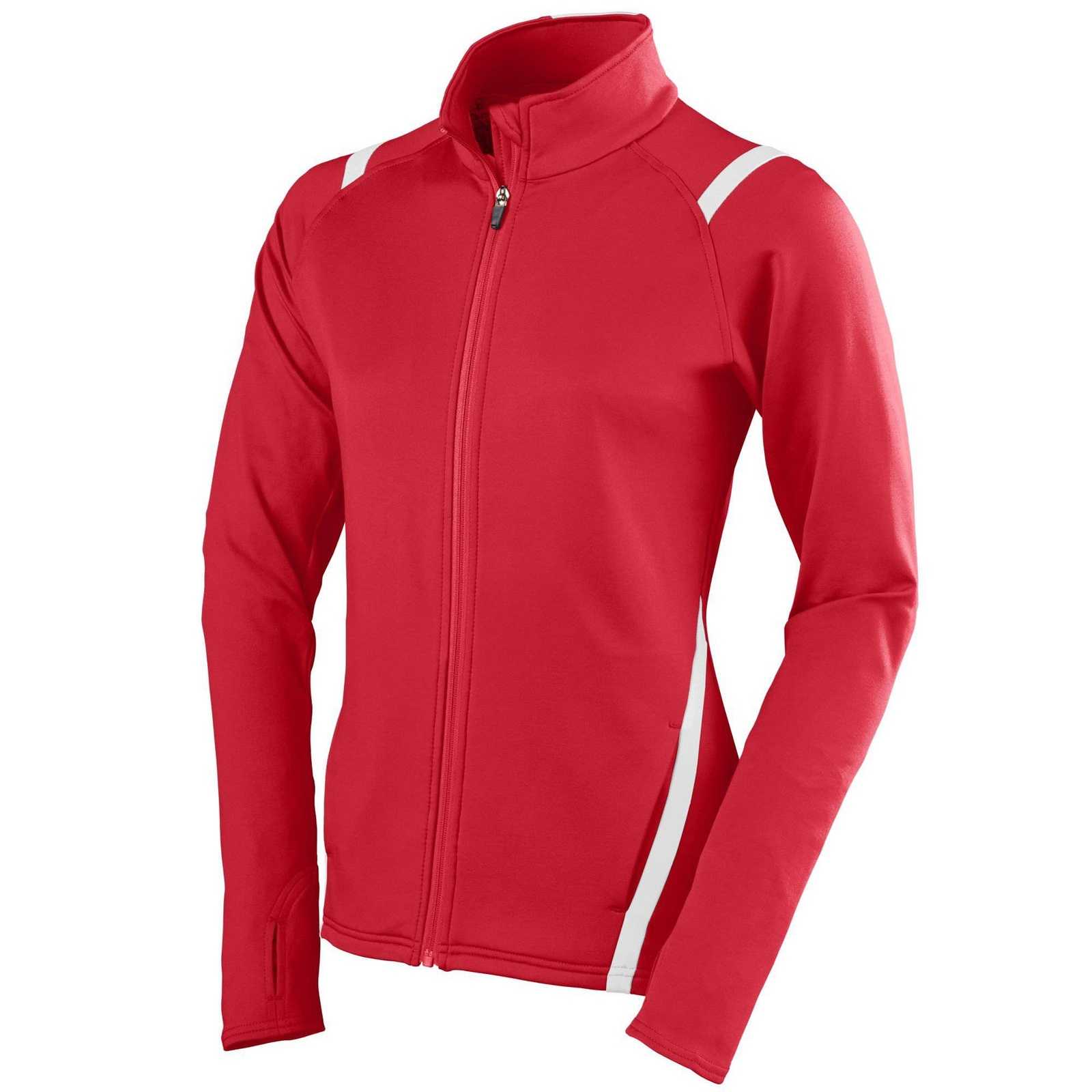 Augusta 4811 Girls Freedom Jacket - Red White - HIT a Double