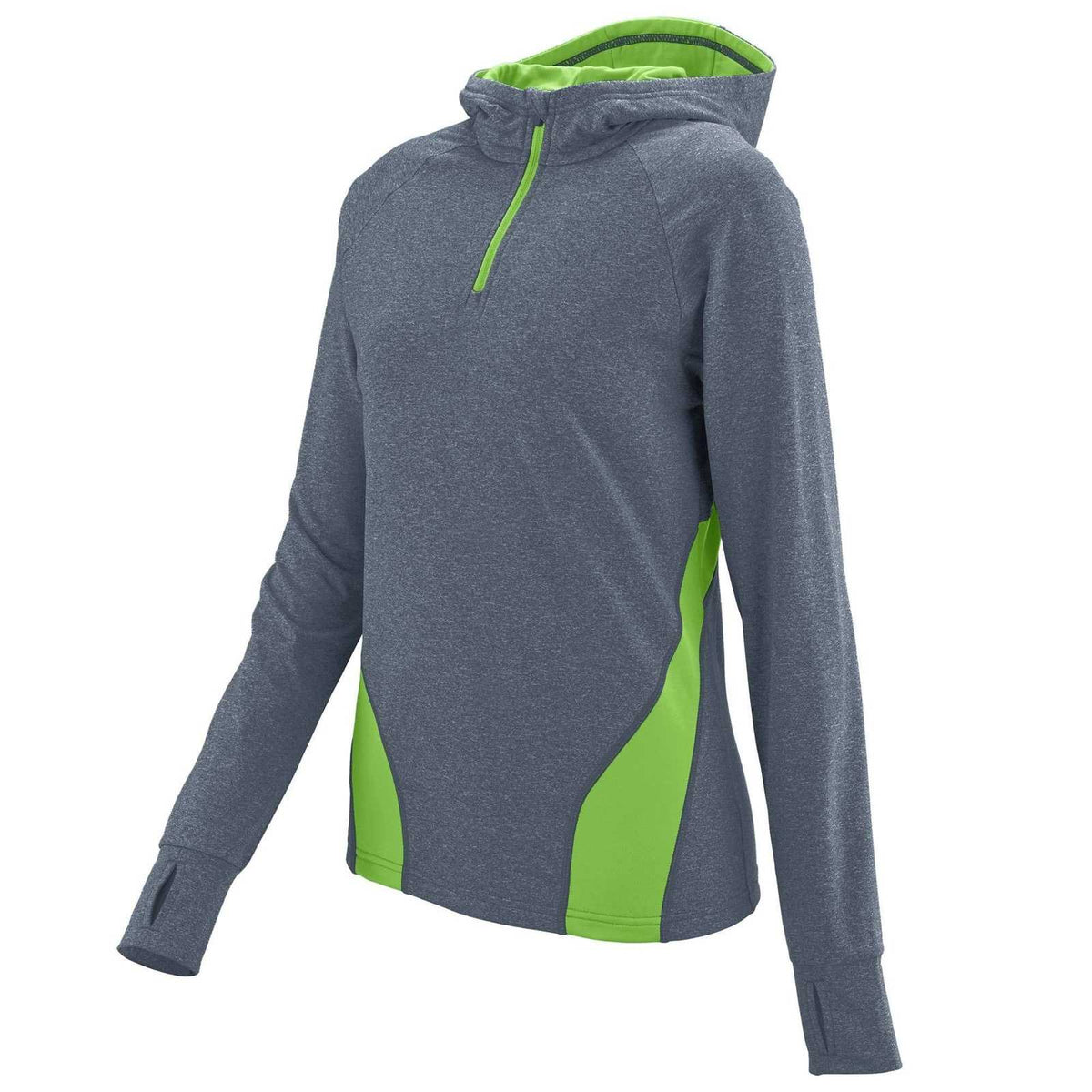 Augusta 4812 Ladies Freedom Pullover - Graphite Heather Lime - HIT a Double