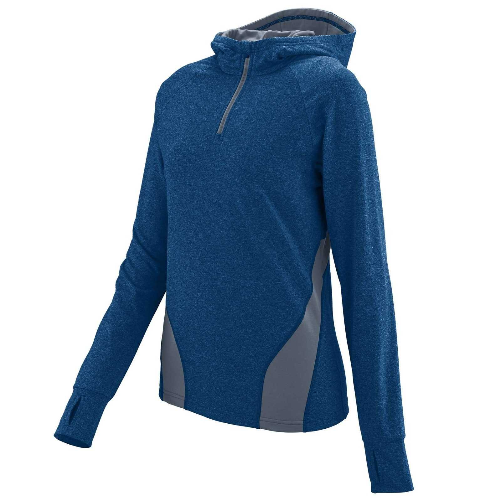 Augusta 4812 Ladies Freedom Pullover - Navy Graphite Heather - HIT a Double