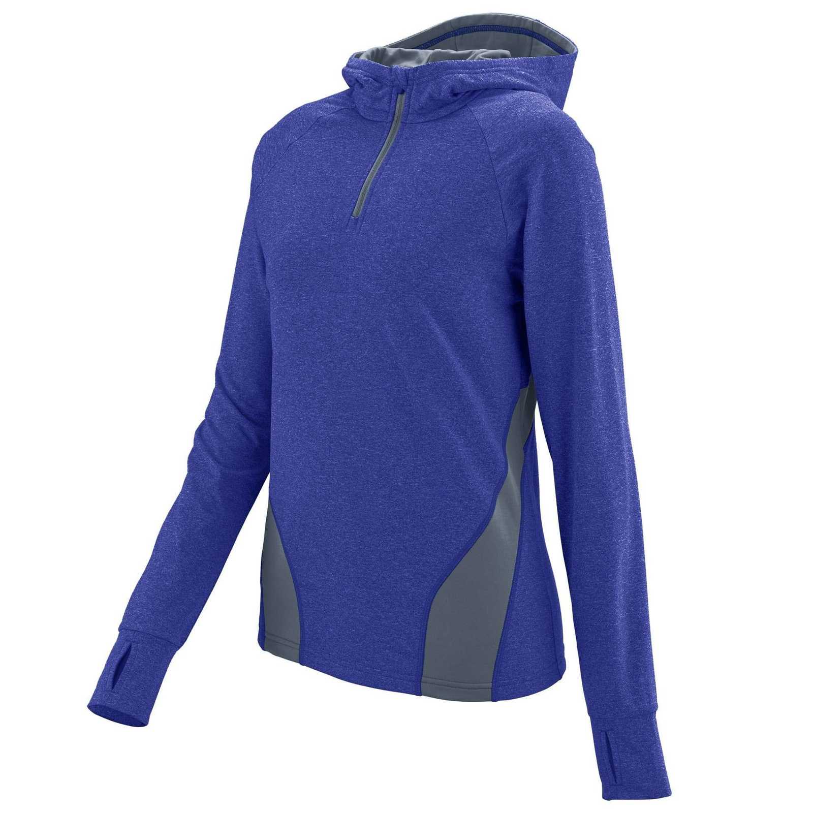 Augusta 4812 Ladies Freedom Pullover - Purple Graphite Heather - HIT a Double