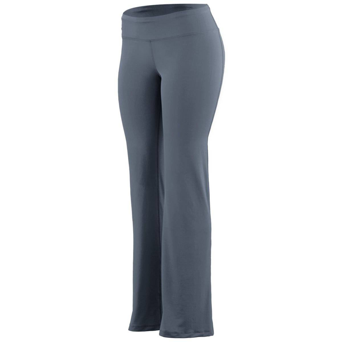 Augusta 4814 Ladies Wide Waist Brushed Back Poly/Spandex Pant - Dk Gy - HIT a Double