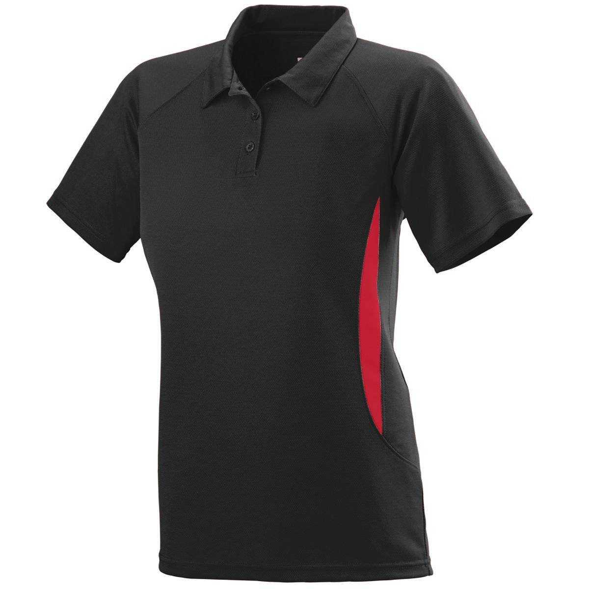 Augusta 5006 Ladies Mission Sport Shirt - Black Red - HIT a Double