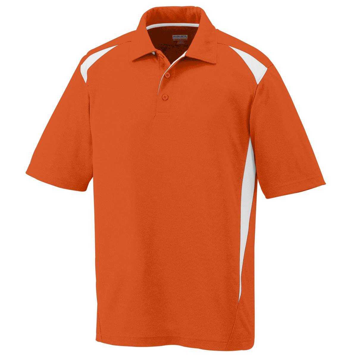 Augusta 5012 Premier Sport Shirt - Orange White - HIT a Double
