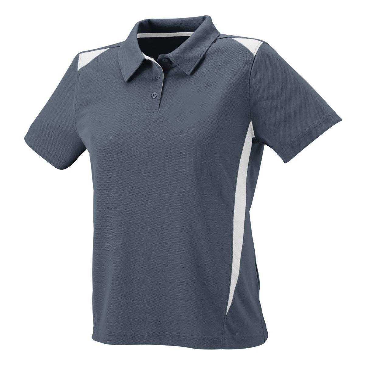 Augusta 5013 Ladies Premier Sport Shirt - Dark Gray White - HIT a Double