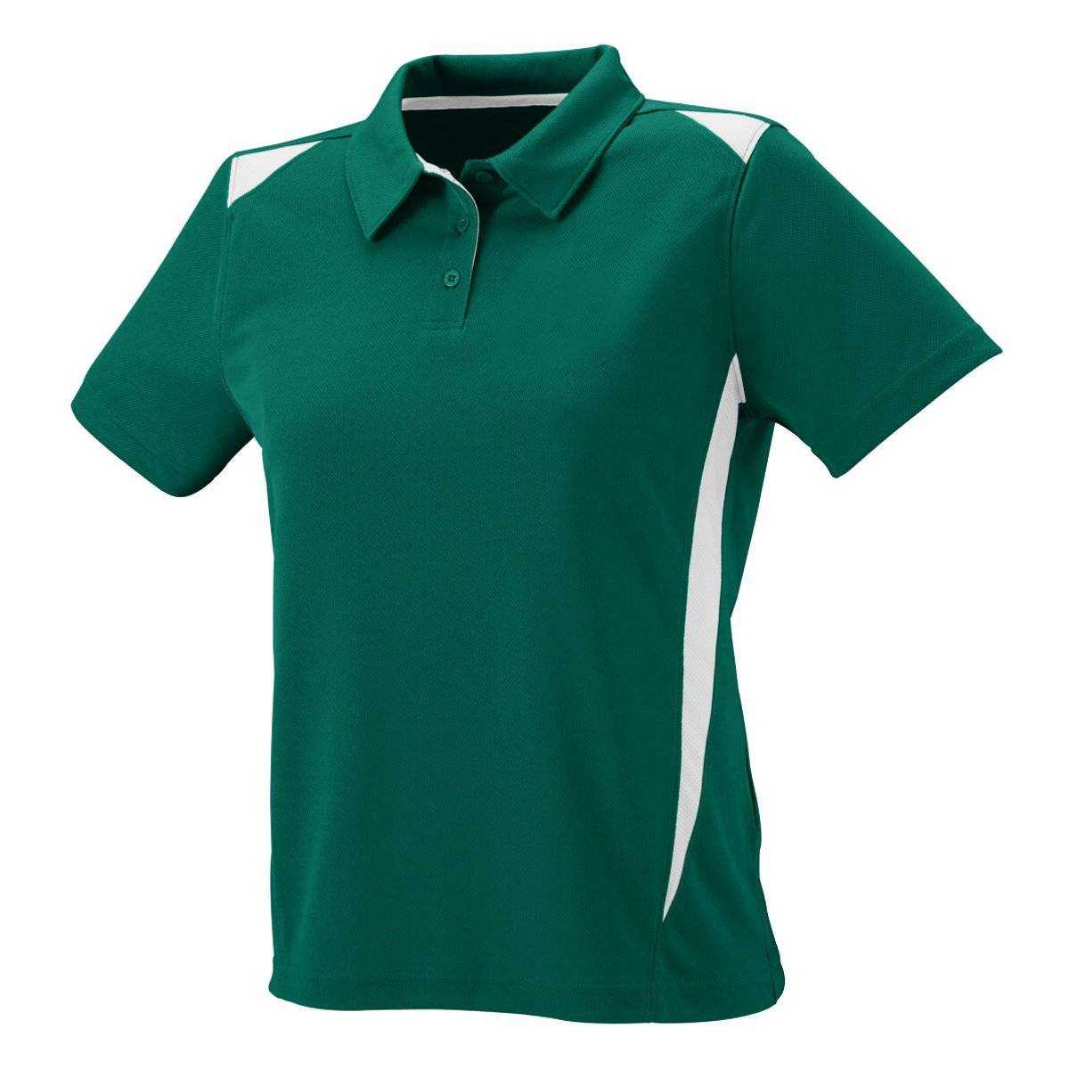 Augusta 5013 Ladies Premier Sport Shirt - Forest White - HIT a Double
