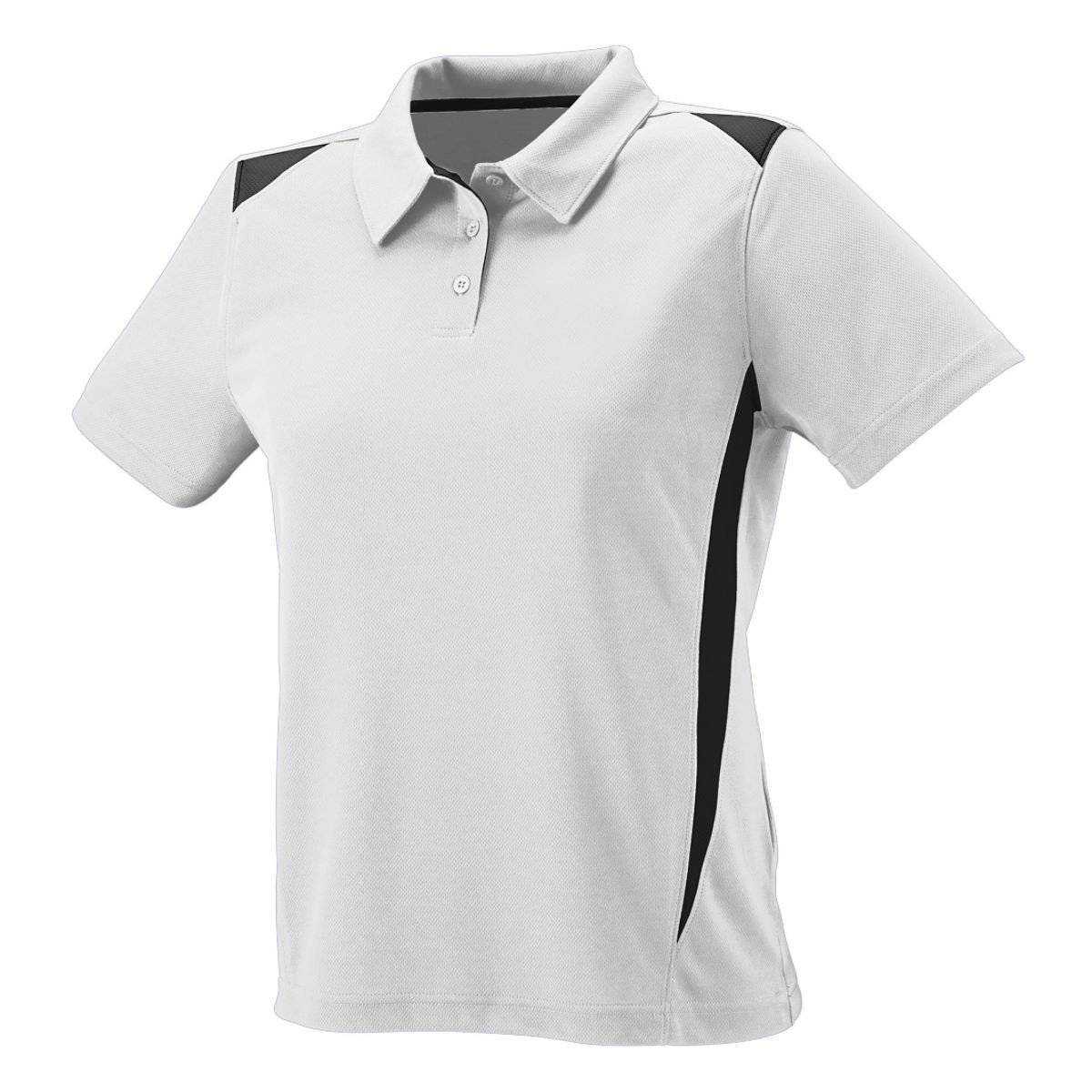 Augusta 5013 Ladies Premier Sport Shirt - White Black - HIT a Double