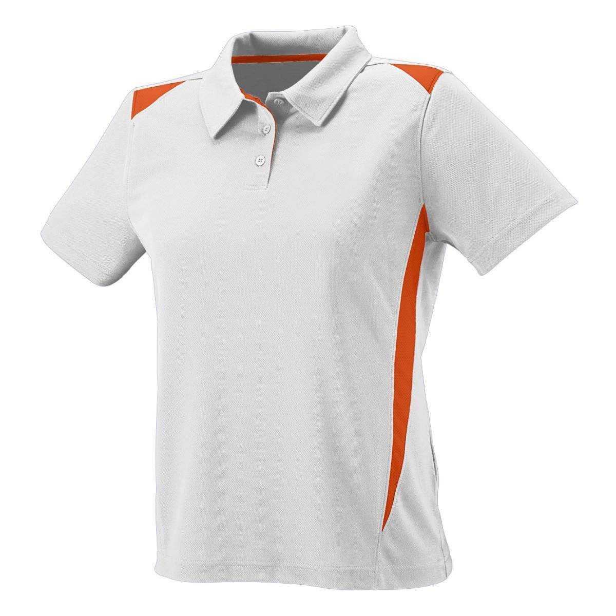 Augusta 5013 Ladies Premier Sport Shirt - White Orange - HIT a Double