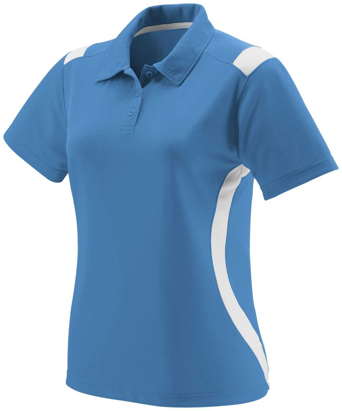 Augusta 5016 Ladies All-Conference Polo - Columbia Blue White - HIT a Double