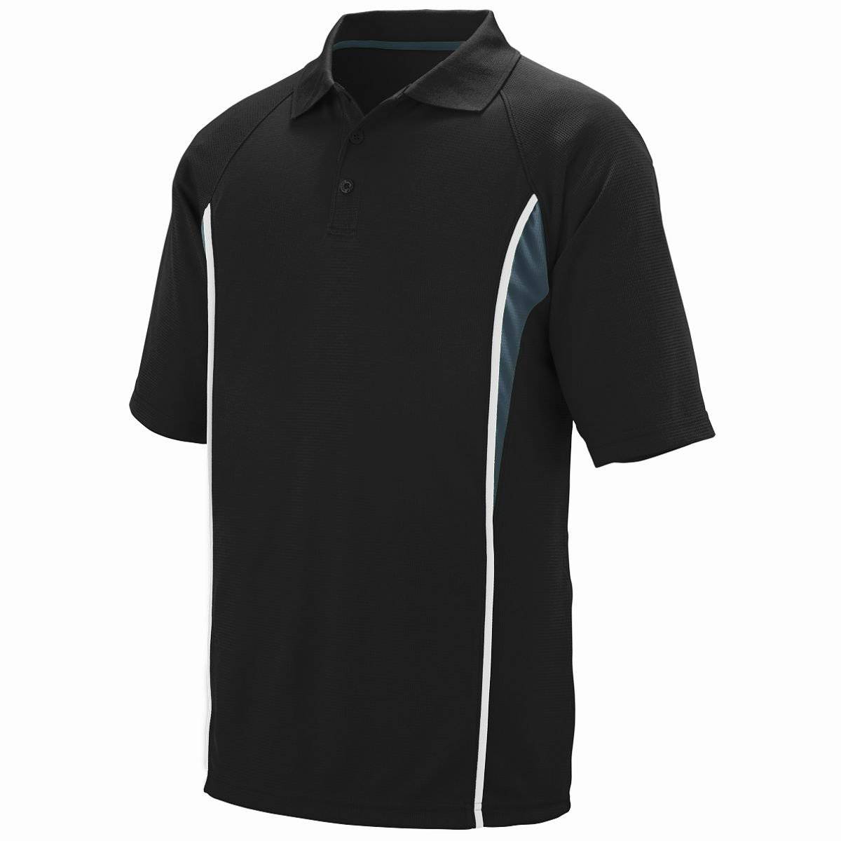 Augusta 5023 Rival Sport Shirt - Black Dark Gray White - HIT a Double