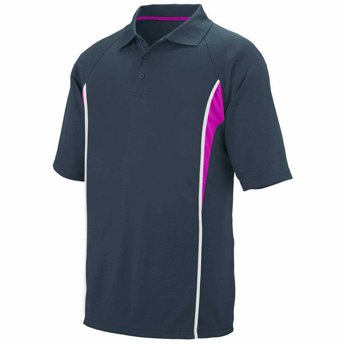 Augusta 5023 Rival Sport Shirt - Dark Gray Pink White - HIT a Double