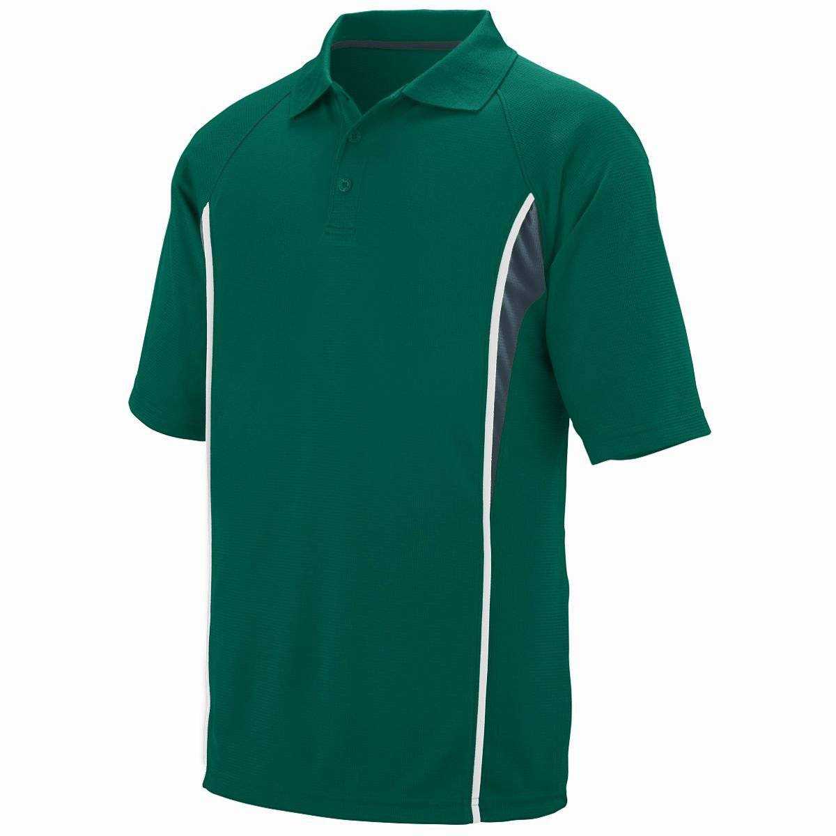 Augusta 5023 Rival Sport Shirt - Forest Dark Gray White - HIT a Double
