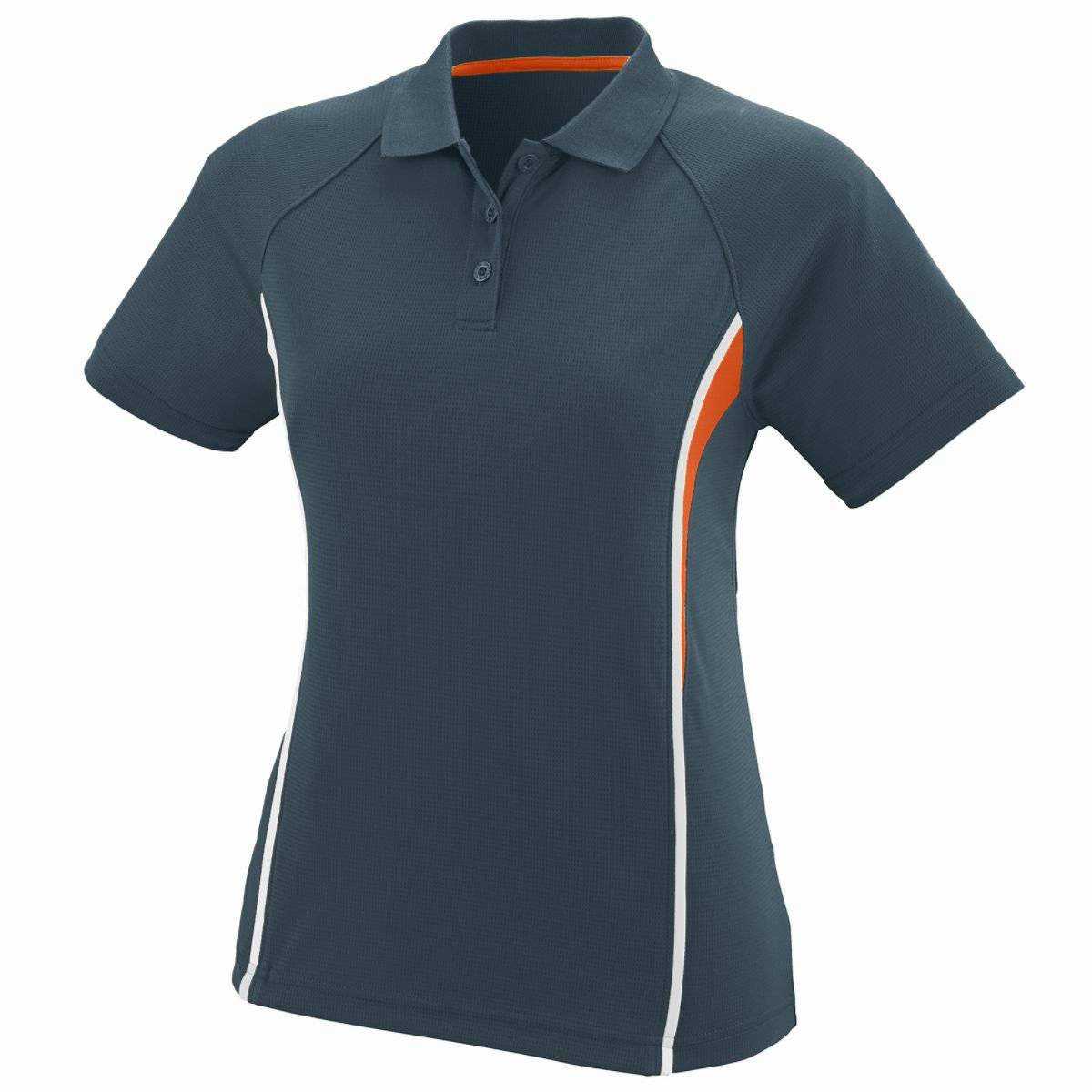 Augusta 5024 Ladies Rival Sport Shirt - Dark Gray Orange White - HIT a Double